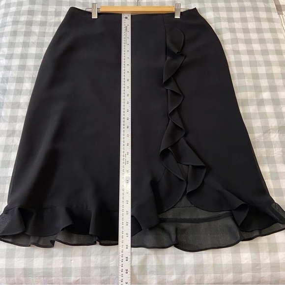 JOSEPH Ribkoff black skirt dress classic woven detailed embellishment crepe 14 - Picture 11 of 16